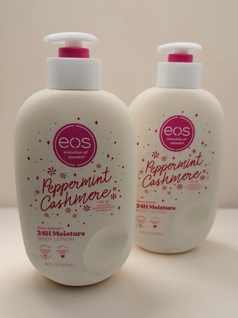 EOS Peppermint Cashmere Lotion Limited Edition 16 oz Bundle of 2 NEW